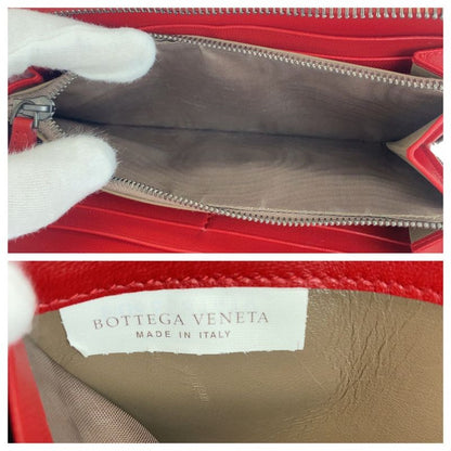 Bottega Veneta Bottega Veneta Intrecciato Red Leather Bo6858141w Long Wallet