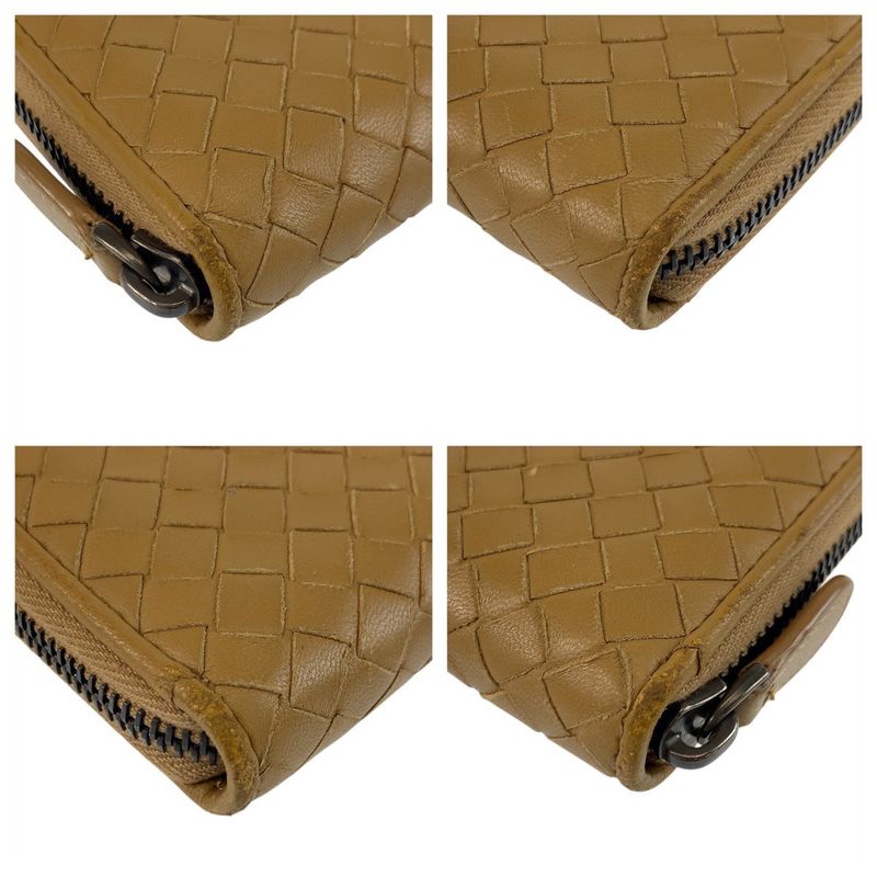 Bottega Veneta Bottega Veneta Intrecciato Beige Mustard B05493135f Long Wallet