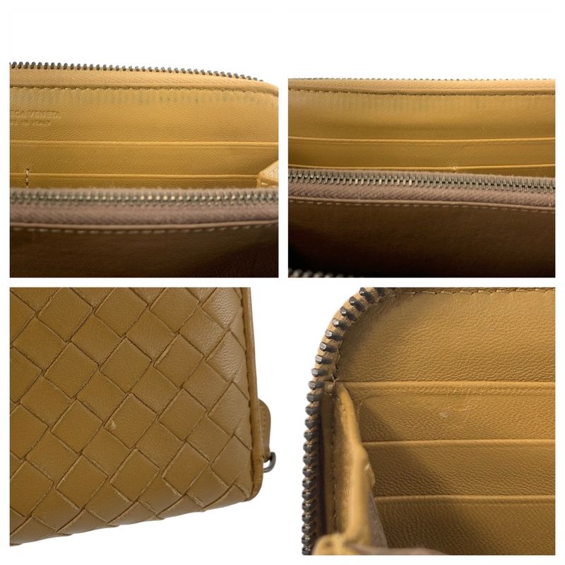 Bottega Veneta Bottega Veneta Intrecciato Beige Mustard B05493135f Long Wallet