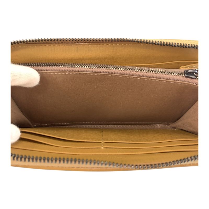 Bottega Veneta Bottega Veneta Intrecciato Beige Mustard B05493135f Long Wallet
