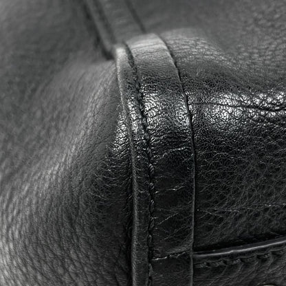 Gucci Soho Tote Bag Fringe Interlocking G Tote Leather Black 282309 Women