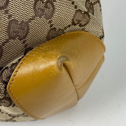 Gucci GG Pattern Tote Bag Sherry Line Web Tote Bag GG Canvas Beige Brown Women