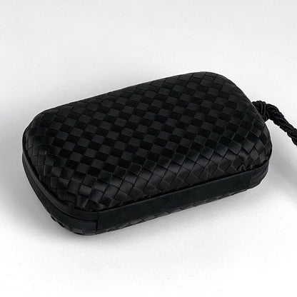 Bottega Veneta Intrecciato Pouch Party Bag Accessory Pouch Satin Black Women