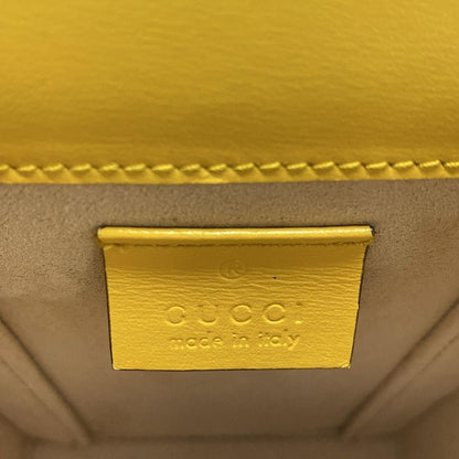 Gucci Shoulder Bag Horsebit 1955 625615 Yellow Leather