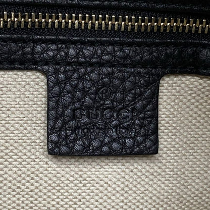 Gucci Tote Bag Soho 282303 Black Leather