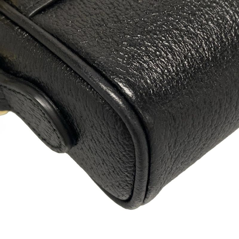 Gucci Shoulder Bag Sherry (web) 719885 Black Green And Red Leather