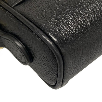 Gucci Shoulder Bag Sherry (web) 719885 Black Green And Red Leather