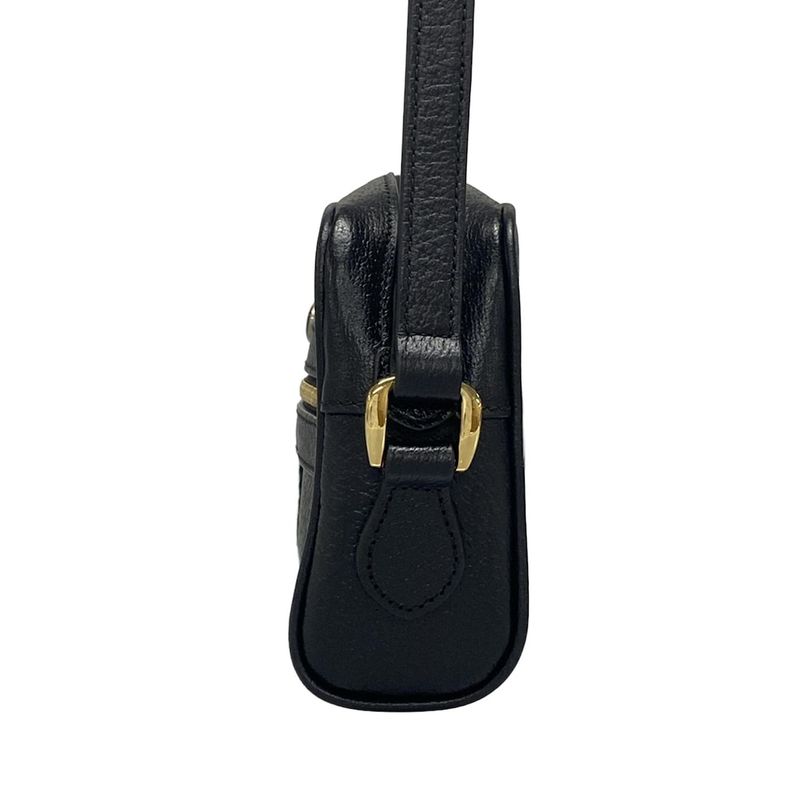 Gucci Shoulder Bag Sherry (web) 719885 Black Green And Red Leather