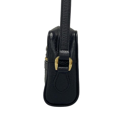 Gucci Shoulder Bag Sherry (web) 719885 Black Green And Red Leather