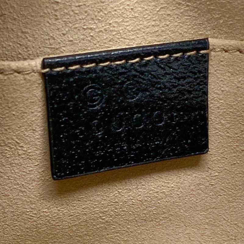 Gucci Shoulder Bag Sherry (web) 719885 Black Green And Red Leather