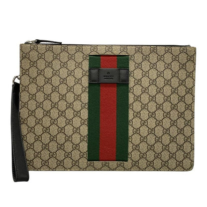 Gucci Clutch Bag GG Plus GG Supreme/sherry 433665 Beige X Dark Brown X Multi