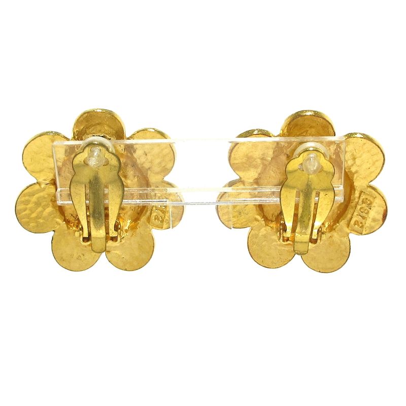 Chanel Earrings Gold Coco Mark