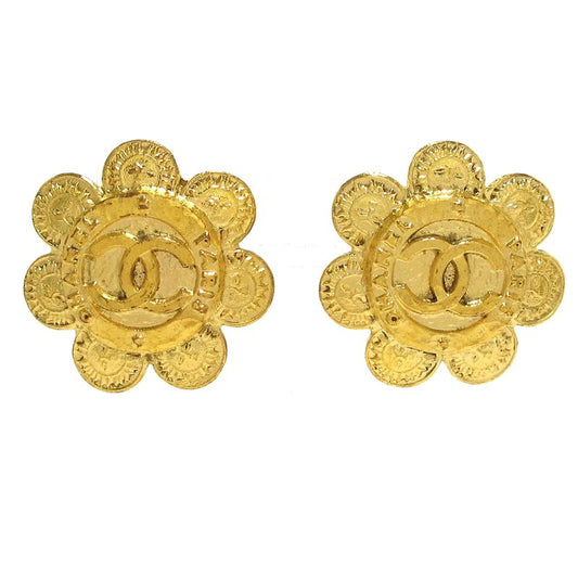 Chanel Earrings Gold Coco Mark