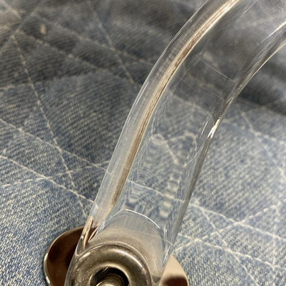 Dior/christian Dior Handbag Lady Dior Medium Bag Light Blue Plastic Handle