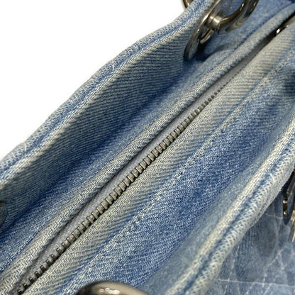 Dior/christian Dior Handbag Lady Dior Medium Bag Light Blue Plastic Handle