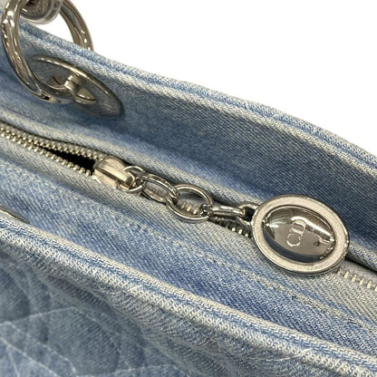 Dior/christian Dior Handbag Lady Dior Medium Bag Light Blue Plastic Handle