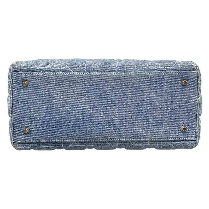 Dior/christian Dior Handbag Lady Dior Medium Bag Light Blue Plastic Handle