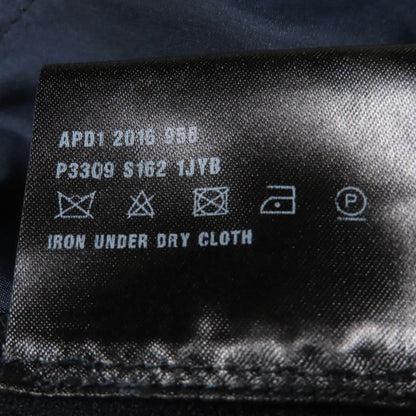 Prada P3309 Lace Combination V-neck Long Sleeve Dress Navy 40 Made In Italy