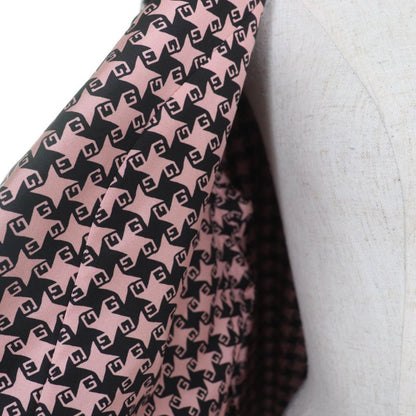 Gucci 674323 Wool GG Button Staggered Handtooth Jacket Coat Pink 40 Made In