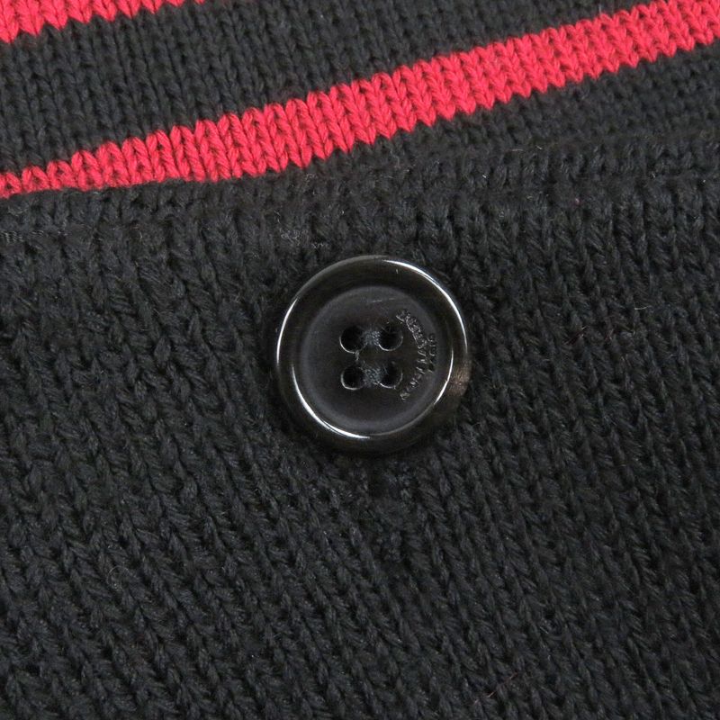 Saint Laurent Paris 588063 Striped Long Sleeve Knit Sweater Red Black M Made In
