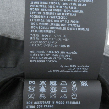 Prada Dna955 100% Virgin Wool Single Slacks Tapered Pants Trousers Pants Gray