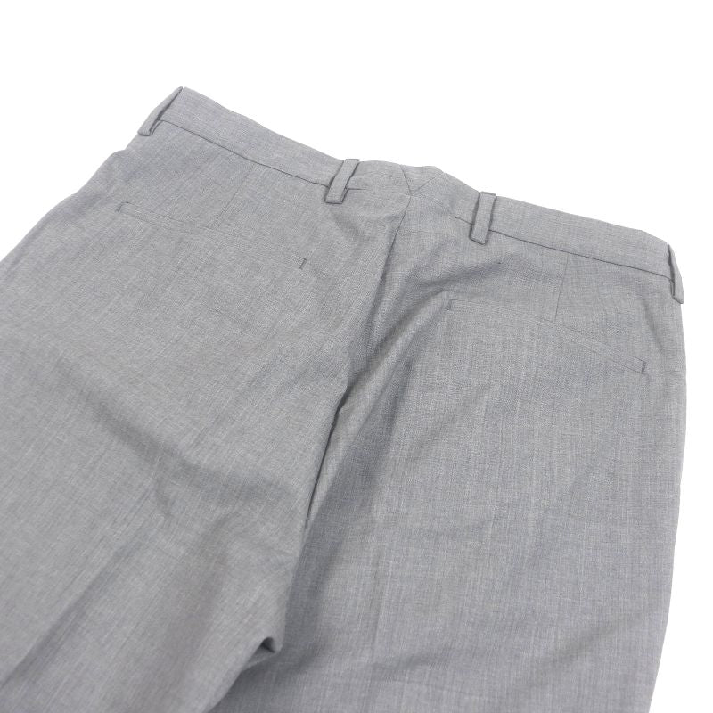 Prada Dna955 100% Virgin Wool Single Slacks Tapered Pants Trousers Pants Gray