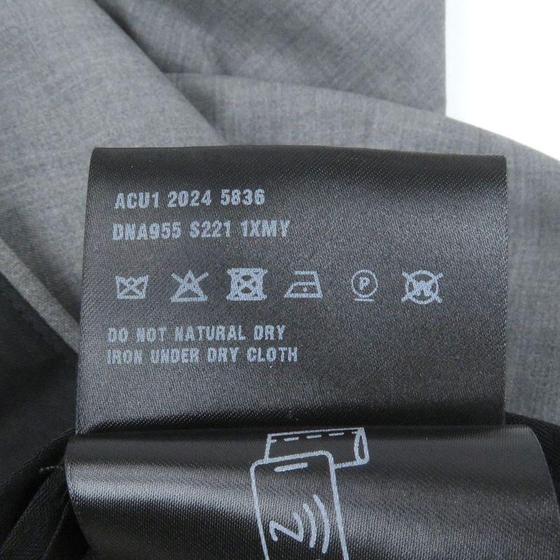 Prada Dna955 100% Virgin Wool Single Slacks Tapered Pants Trousers Pants Gray