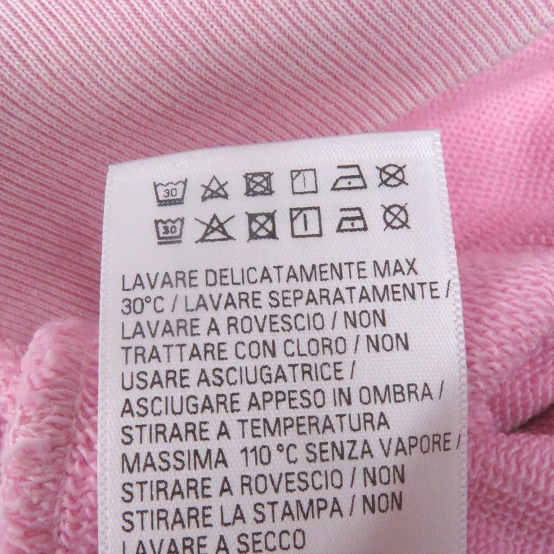 Balenciaga 24SS 767877 Hand Draw Medium Fit Pullover Hoodie Damaged Pink S