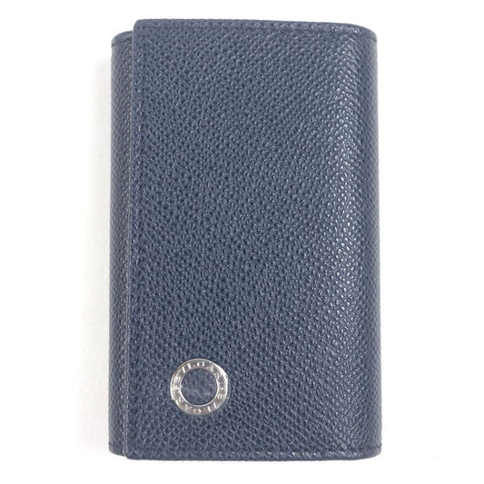 Bvlgari 39318 Grained Calfleather Bvlgari Man Silver Logo Hardware Trifold
