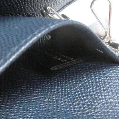 Bvlgari 39318 Grained Calfleather Bvlgari Man Silver Logo Hardware Trifold