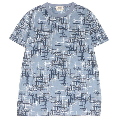Hermes 100% Cotton Labyrinth Horsebit Light Hand Short Sleeve T-shirt Cut And