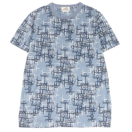 Hermes 100% Cotton Labyrinth Horsebit Light Hand Short Sleeve T-shirt Cut And