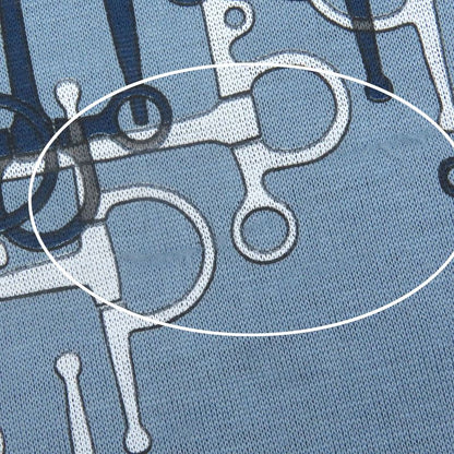 Hermes 100% Cotton Labyrinth Horsebit Light Hand Short Sleeve T-shirt Cut And