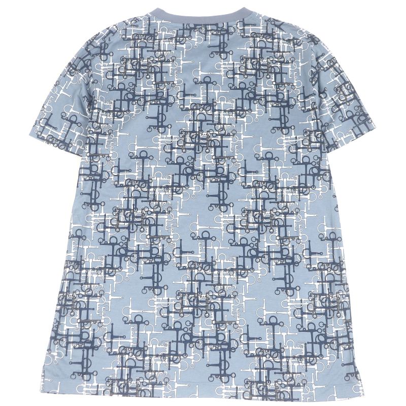 Hermes 100% Cotton Labyrinth Horsebit Light Hand Short Sleeve T-shirt Cut And