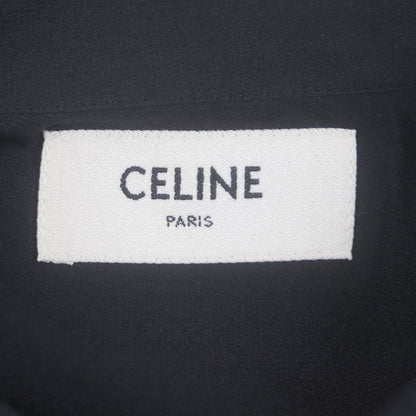 Celine 22SS 2c708402q 100% Silk Palm Tree Print Short Sleeve Shirt Black Red