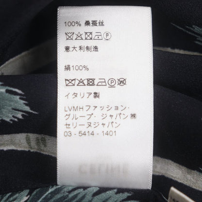 Celine 22SS 2c708402q 100% Silk Palm Tree Print Short Sleeve Shirt Black Red