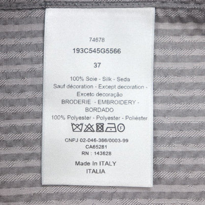 DIOR Homme 193c545g5566 100% Silk Logo Embroidery Stripe Pattern Seersucker