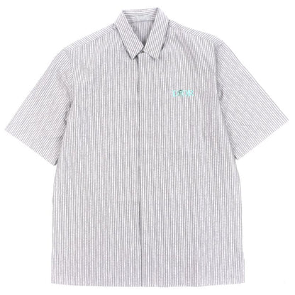 DIOR Homme 193c545g5566 100% Silk Logo Embroidery Stripe Pattern Seersucker