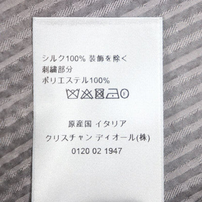 DIOR Homme 193c545g5566 100% Silk Logo Embroidery Stripe Pattern Seersucker