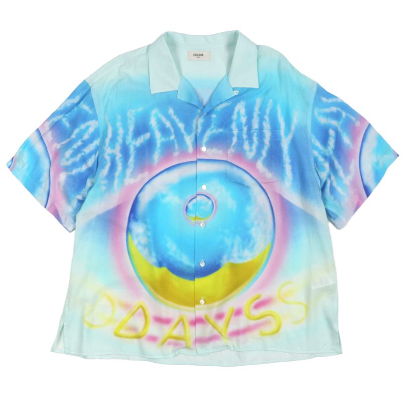 Celine 22SS 2c517357q Artist Print Loose Hawaiian Short Sleeve Short Sleeve