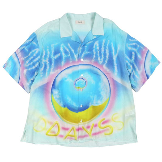 Celine 22SS 2c517357q Artist Print Loose Hawaiian Short Sleeve Short Sleeve