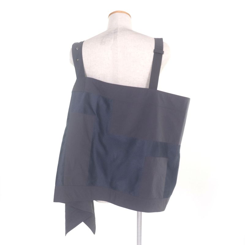  DIOR Homme 23SS 383c655a5771 Asymmetrical Mesh Switching Vest Gray Silver