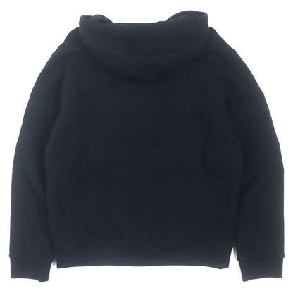  Hermes 20AW Silver Hardware H Motif Cotton Filled Hooded Zip-up Hoodie Dark