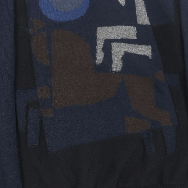  Hermes 23AW Velky Love 100% Cashmere Crewneck Pullover Knit Sweater Navy S