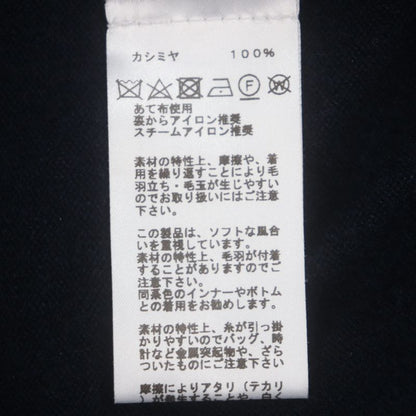  Hermes 23AW Velky Love 100% Cashmere Crewneck Pullover Knit Sweater Navy S