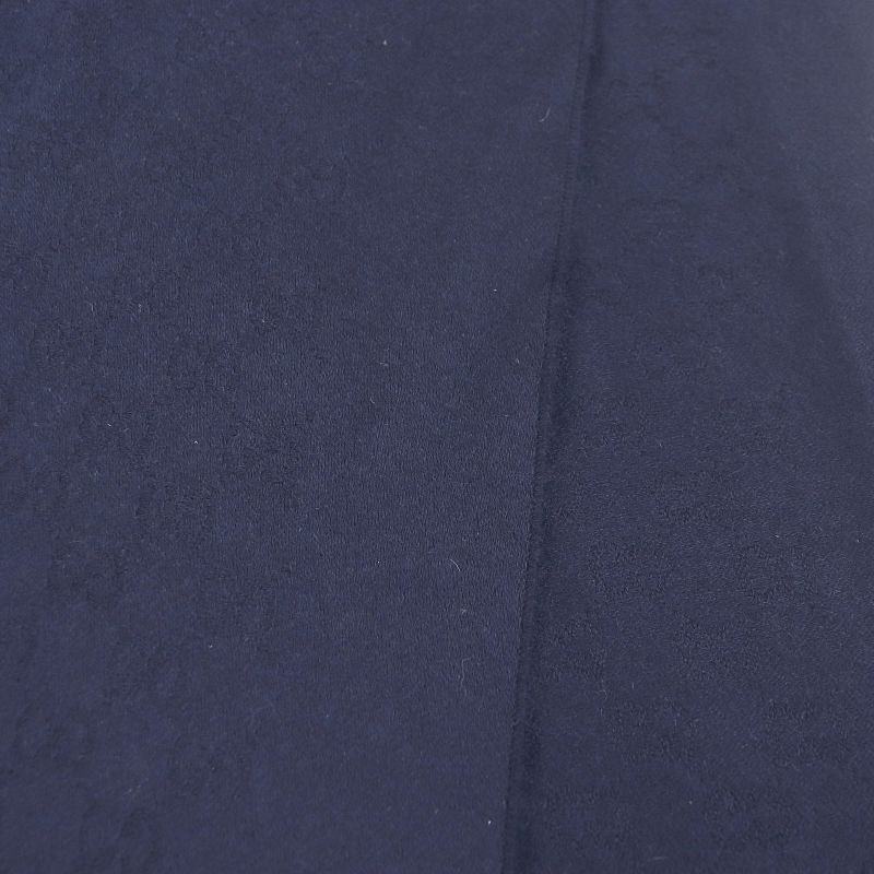 Gucci 100% Cashmere GG Logo All-over Fringe Scarf Shawl Scarf Navy 36 X 180cm