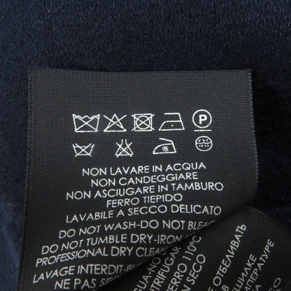 Gucci 100% Cashmere GG Logo All-over Fringe Scarf Shawl Scarf Navy 36 X 180cm