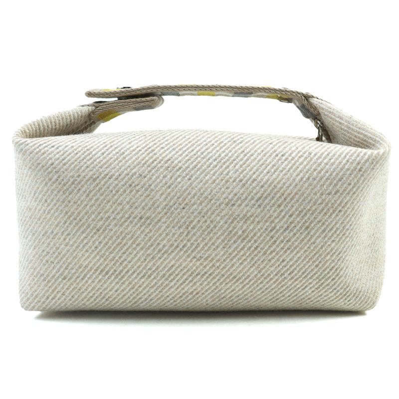 Hermes Brid-a-Brac PM Au Carre 100% Wool Segre Silver Hardware Serie Button