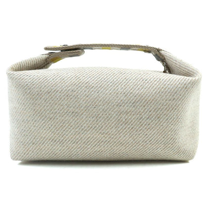 Hermes Brid-a-Brac PM Au Carre 100% Wool Segre Silver Hardware Serie Button