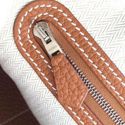 Hermes 051559ck Garden Party PM 36 Negonda Gold Silver Hardware Handbag Tote